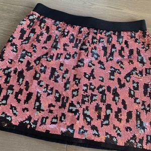 BCBG Leopard Print Sequin Skirt size XS